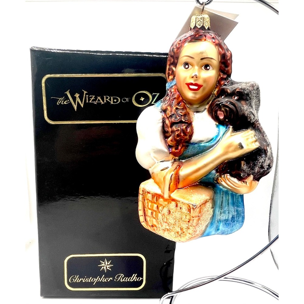 Christopher RADKO Wizard of OZ Dorothy & Toto Numbered Glass Ornament Box